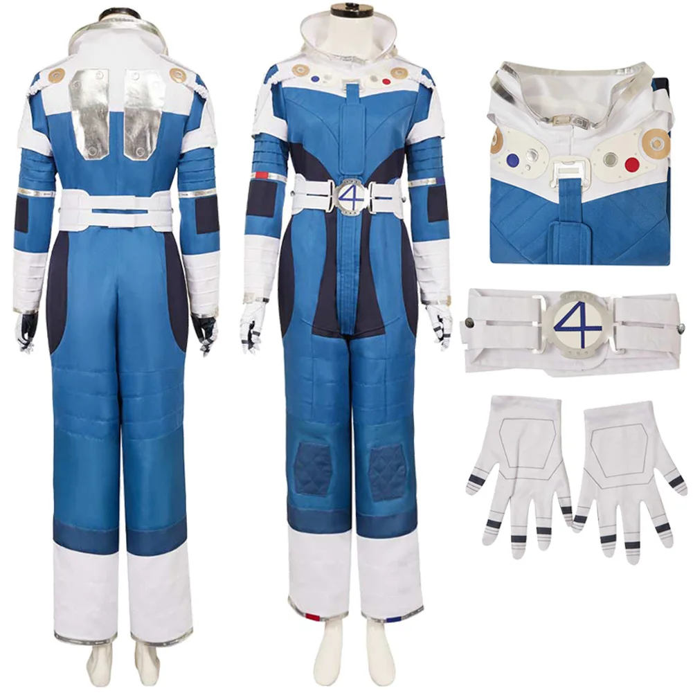 

Women Susan Storm Cosplay 2025 Movie 4 Pieces Fantastic Costume Female Disguise Role Fantasia Uniform Outfit Female Halloween