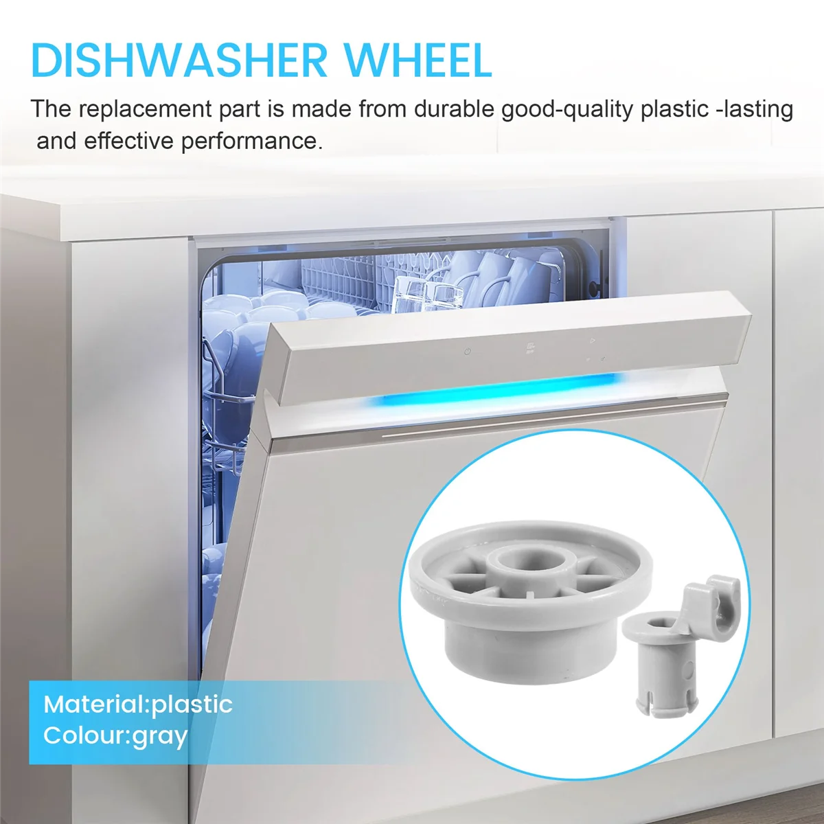 EQAZ-4パック 165314   食器洗い機下部ラックホイール交換部品 Bosch & Kenmore 食器洗い機に適合 - 交換用 420198   AP 2802428