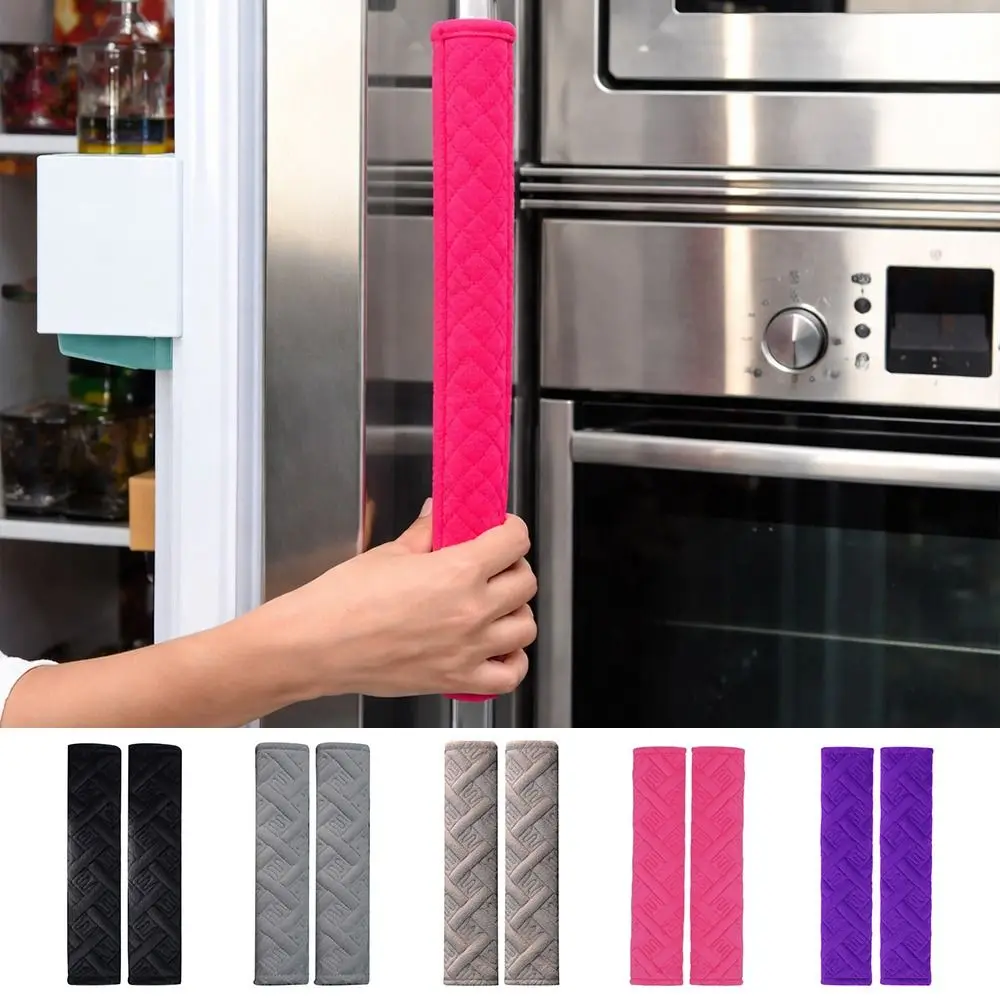 Durable Oil-proof Refrigerator Handle Cover Washable Oven Door Handle Cover Stain-resistant Microwave Oven Mitts Home Decors