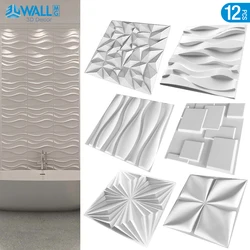 Panel de pared 3D de 50x50cm, pegatinas de Panel de pared en relieve, sala de estar, cocina, dormitorio, decoración del hogar, parte trasera de fiesta, 12 Uds./lote