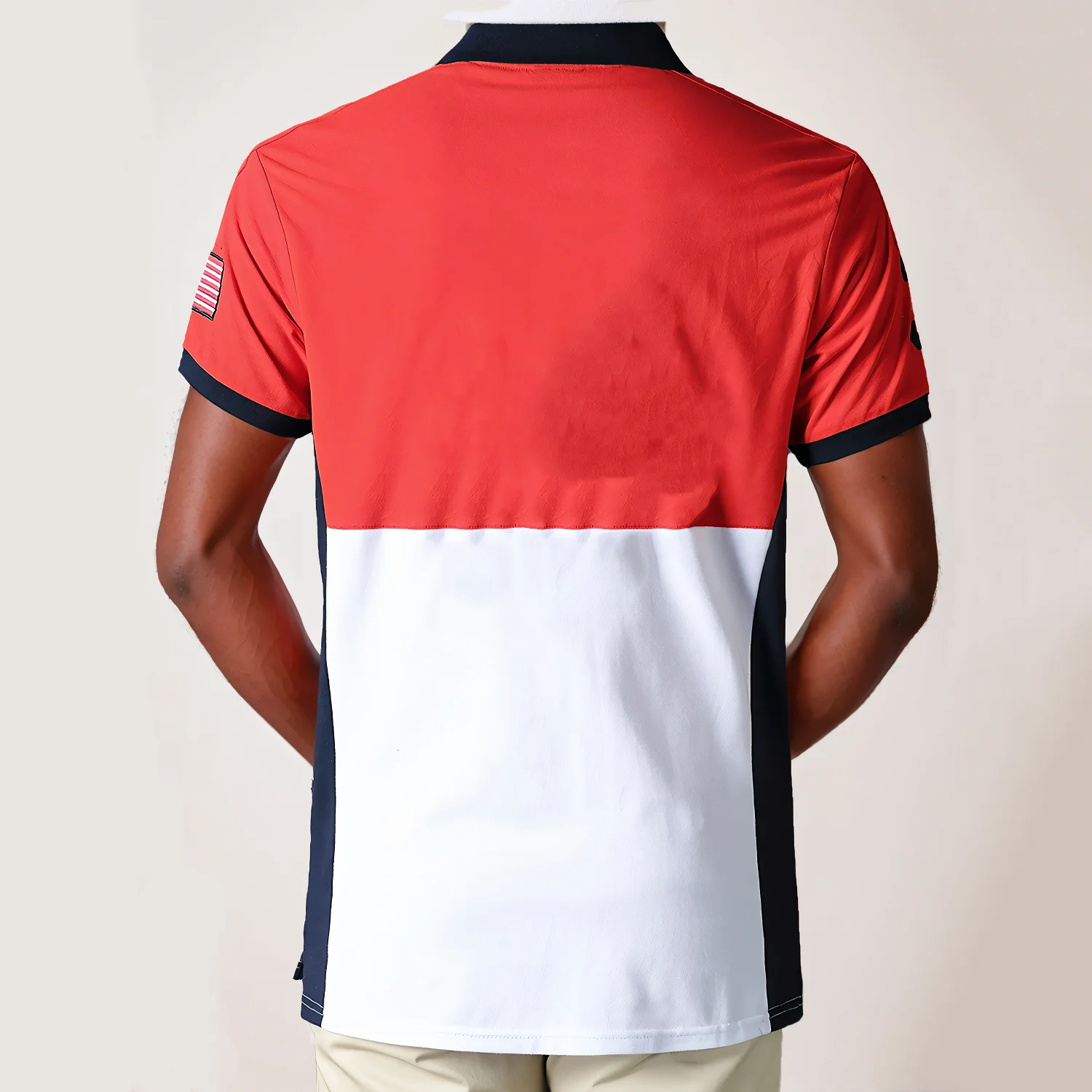 Men's Polo Shirt UNITE STATES Royal Short Casual Sport Party High-End Cotton embroidery Luxury Contrast Color Original Design