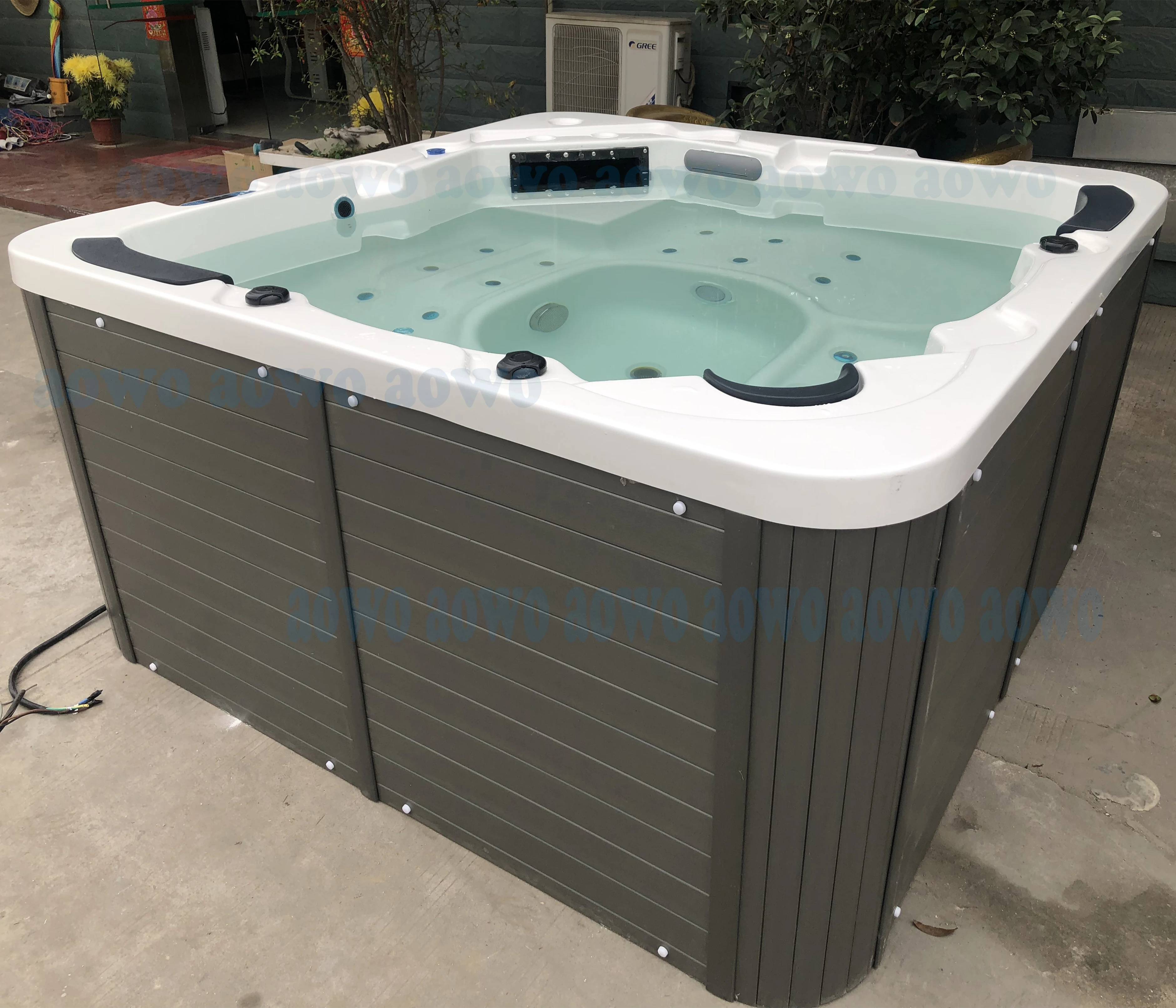 Garden Massagepool 5 Person Spacehot Tube Outdoor Hydromassage whirlpool Pool Tub External Spa Bathtubelectric Covered Hot Tub
