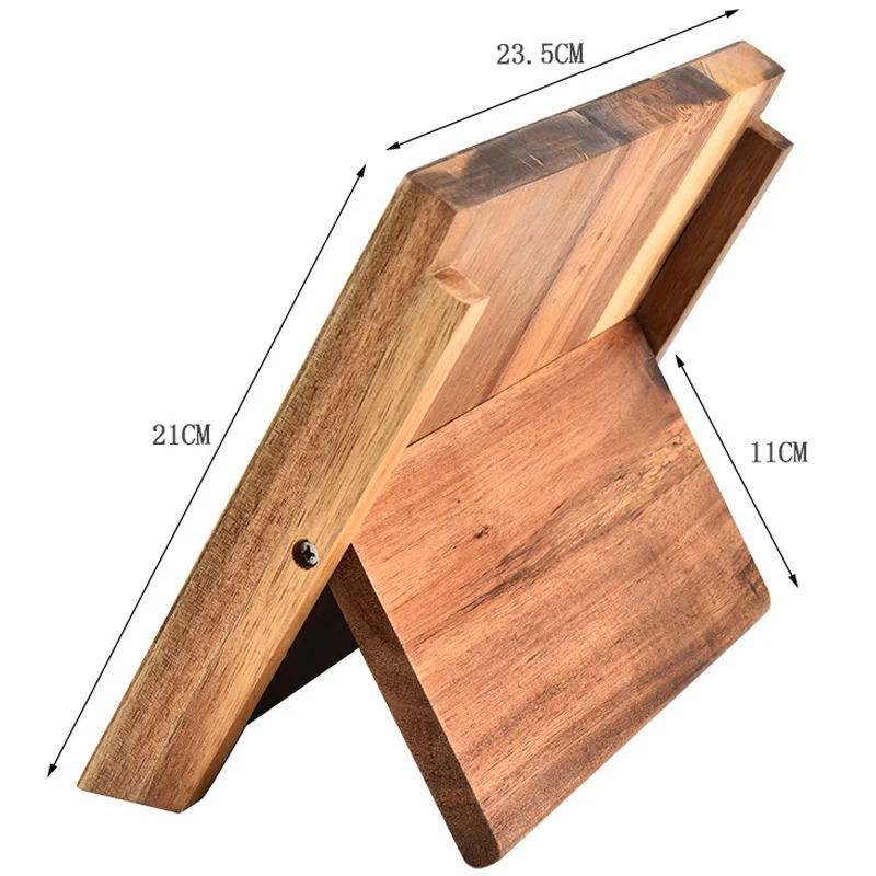 Magnetic Knife Stand Acacia Wood Folding Kitchen Cooking Chef Storage Organizer Rack Magnet Knife Holder Cleaver Knife Block