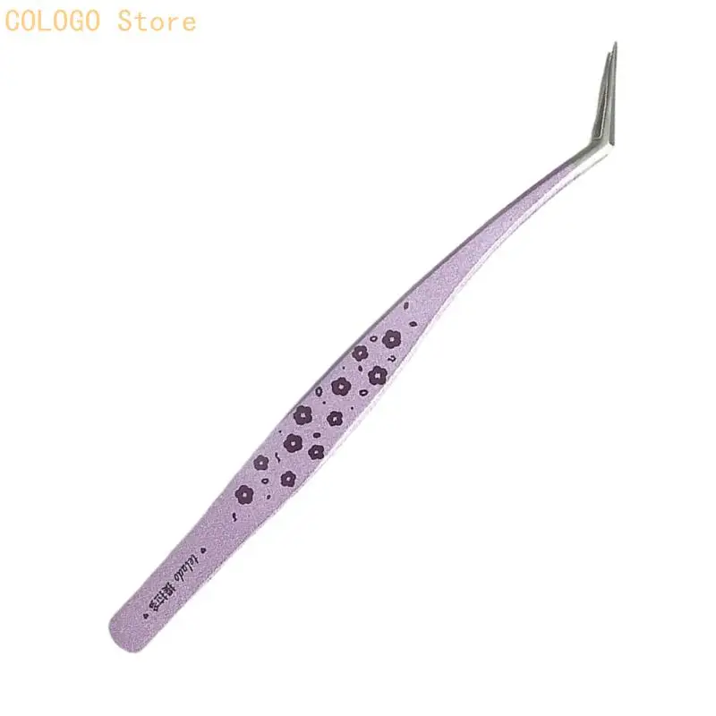 Stainless Steel Scrapbooking Craft Tweezers with Bent Tip For Sticker Placement D0LD