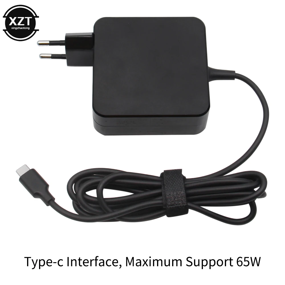 Adaptador de corriente multifunción, Cargador rápido para teléfono, MacBook, Lenovo, portátil y tableta, 65W, 20V, 3.25A, enchufe