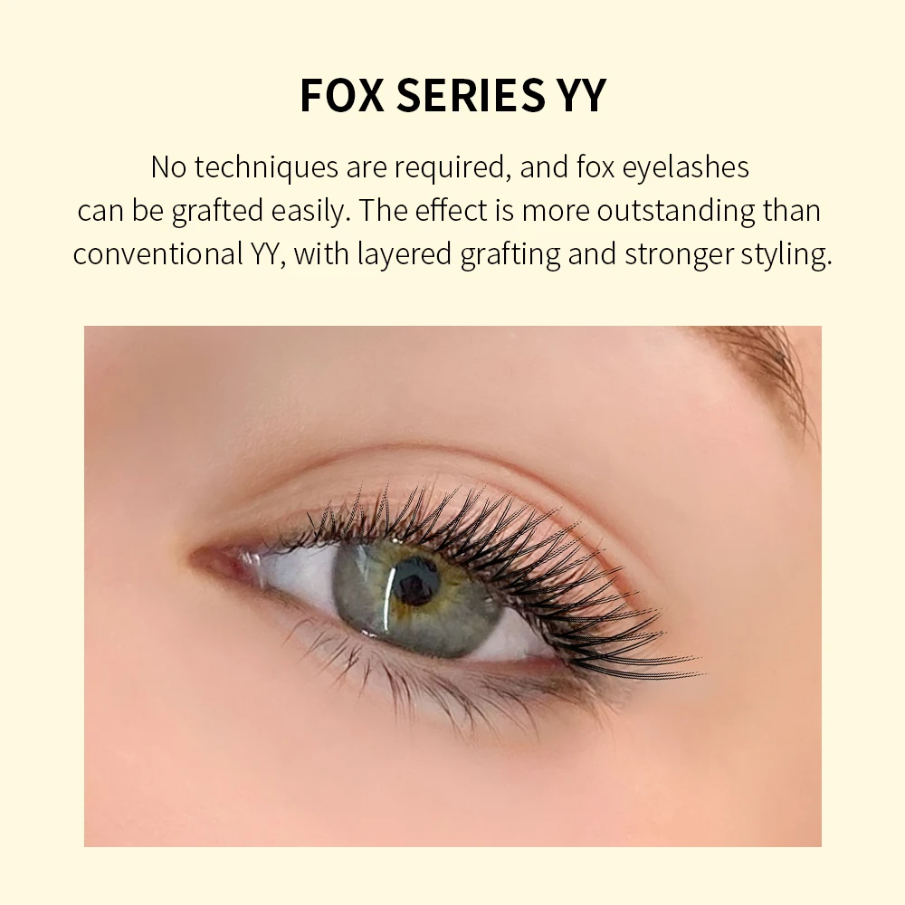 GLAMLASH Flying YY 3DW 4DW Extensions de cils série Air Fox doux naturel brésilien Volume Premium vison Mega