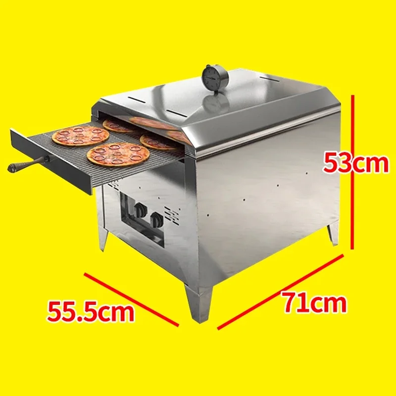 Precise Temperature Control Stainless Steel Gas Pizza Oven 6 Trays Small Commercial Outdoor Oven Outdoor Commercial Pizza Oven