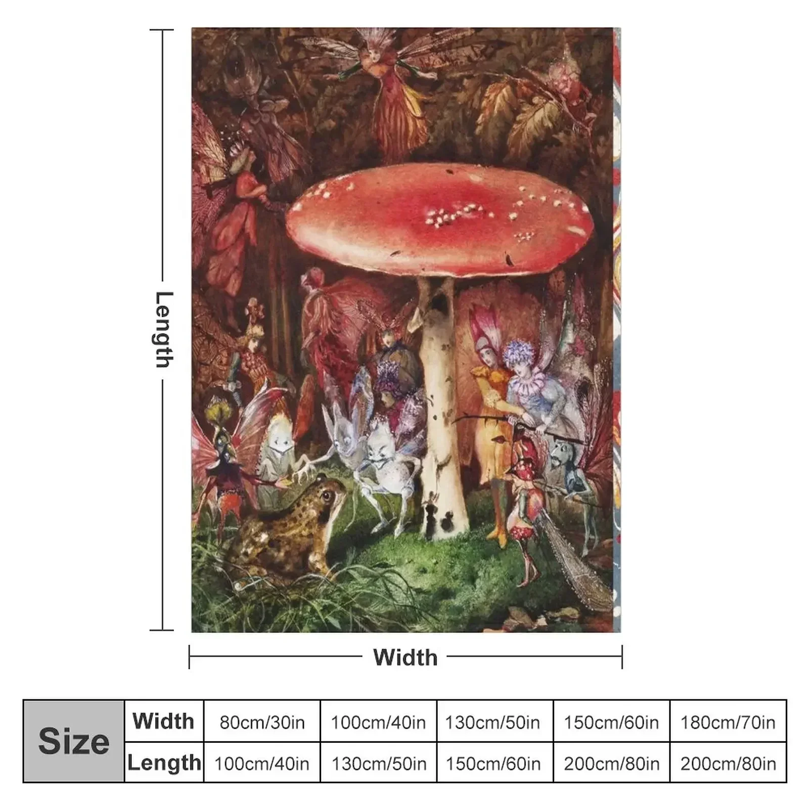 INTRUDER Frog and Fairies Under the Mushroom Magic Forest Throw Blanket Luxury Brand Tourist Thins christmas gifts Blankets