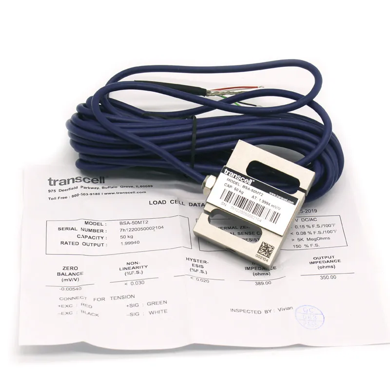 American Power Transcell Capacitive Weighing Sensor BSA100lb50kgS Type High Precision