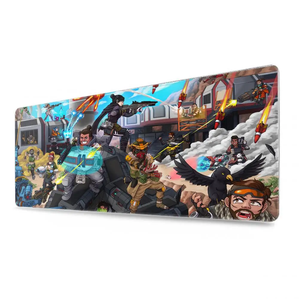 Apex Legends Mouse Pad Tablet mouse Pad Laptop xl desktop mate, cute HD Rainbow Gaming keyboard pad, Player, 90x40