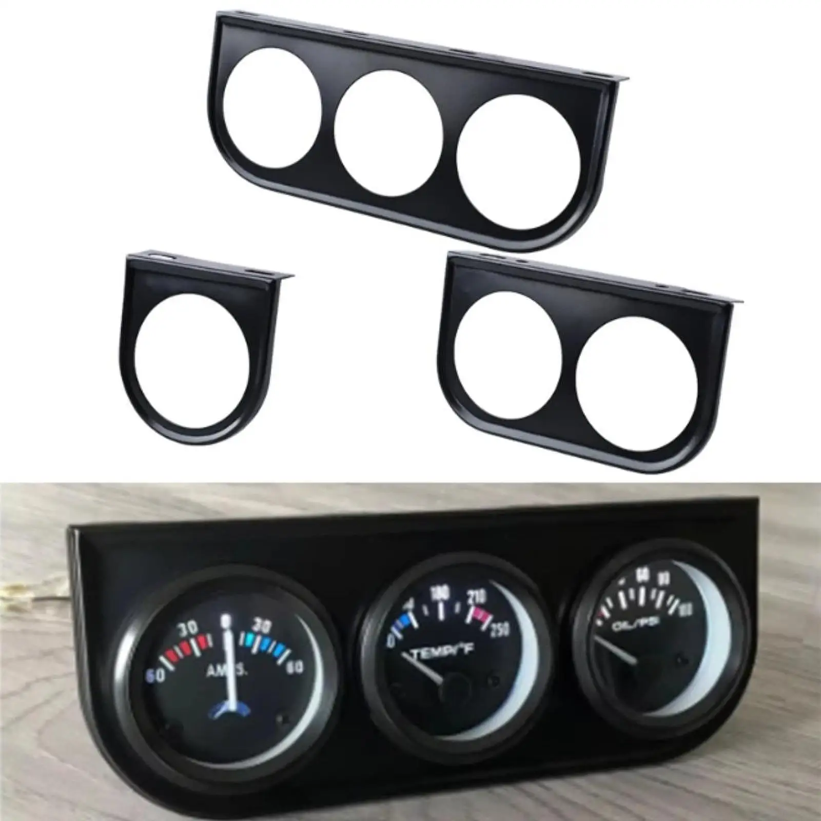 

Universal Gauge Mounting Panel 52mm Metal Pod Holder for Cars Trucks Boats Instrument Vehicle Accessories