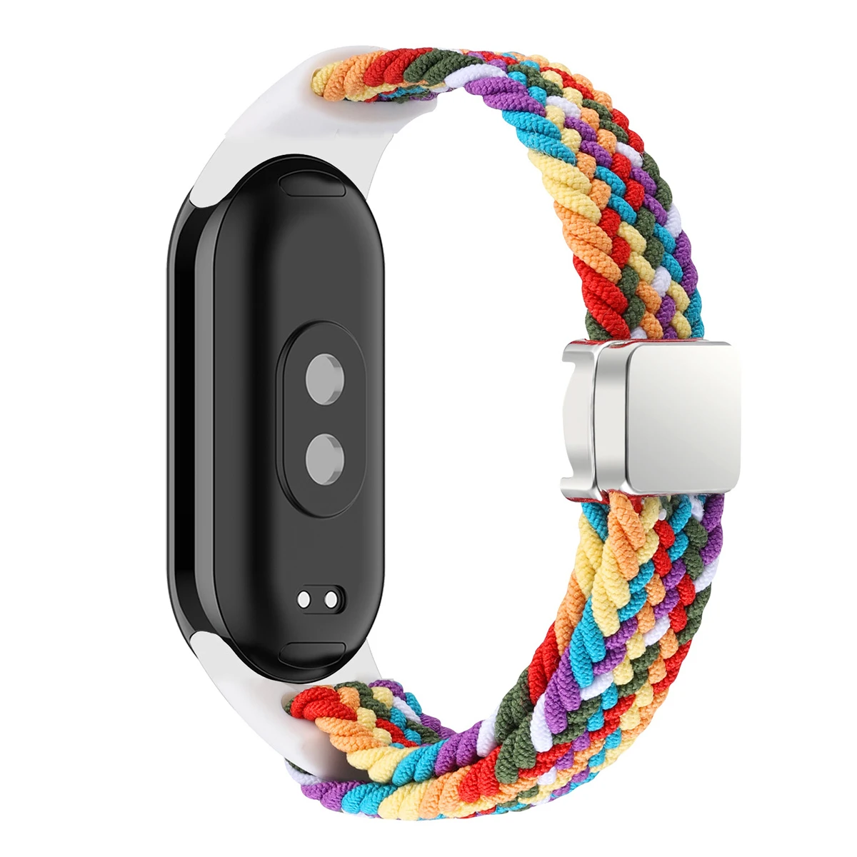 Нейлоновый эластичный браслет Solo для Xiaomi Mi Band 9, регулируемый плетеный браслет с магнитной застежкой для Mi Band 8, ремешок