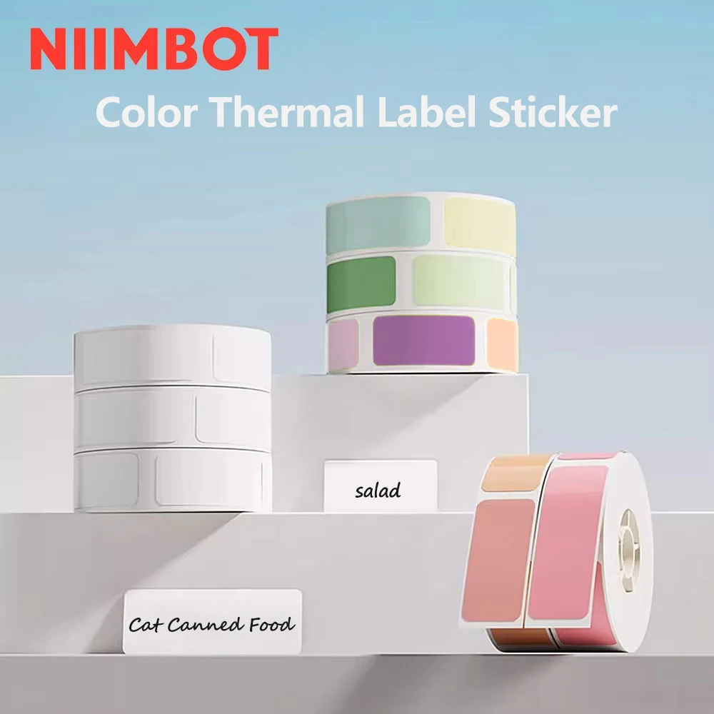 Niimbot Mini Portable Thermal Printer Label Sticker For D110/D11 Color Self-adhesive Labels School Name Tags Gifts For Children