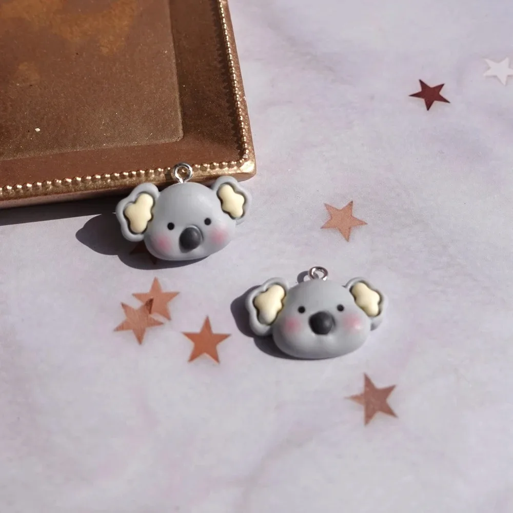 10 Pack Bulk Wholesale Lovely Koala Flatback Charms Decor Pendants DIY Accessories for Bracelets Earrings Jewelry Findings view 4