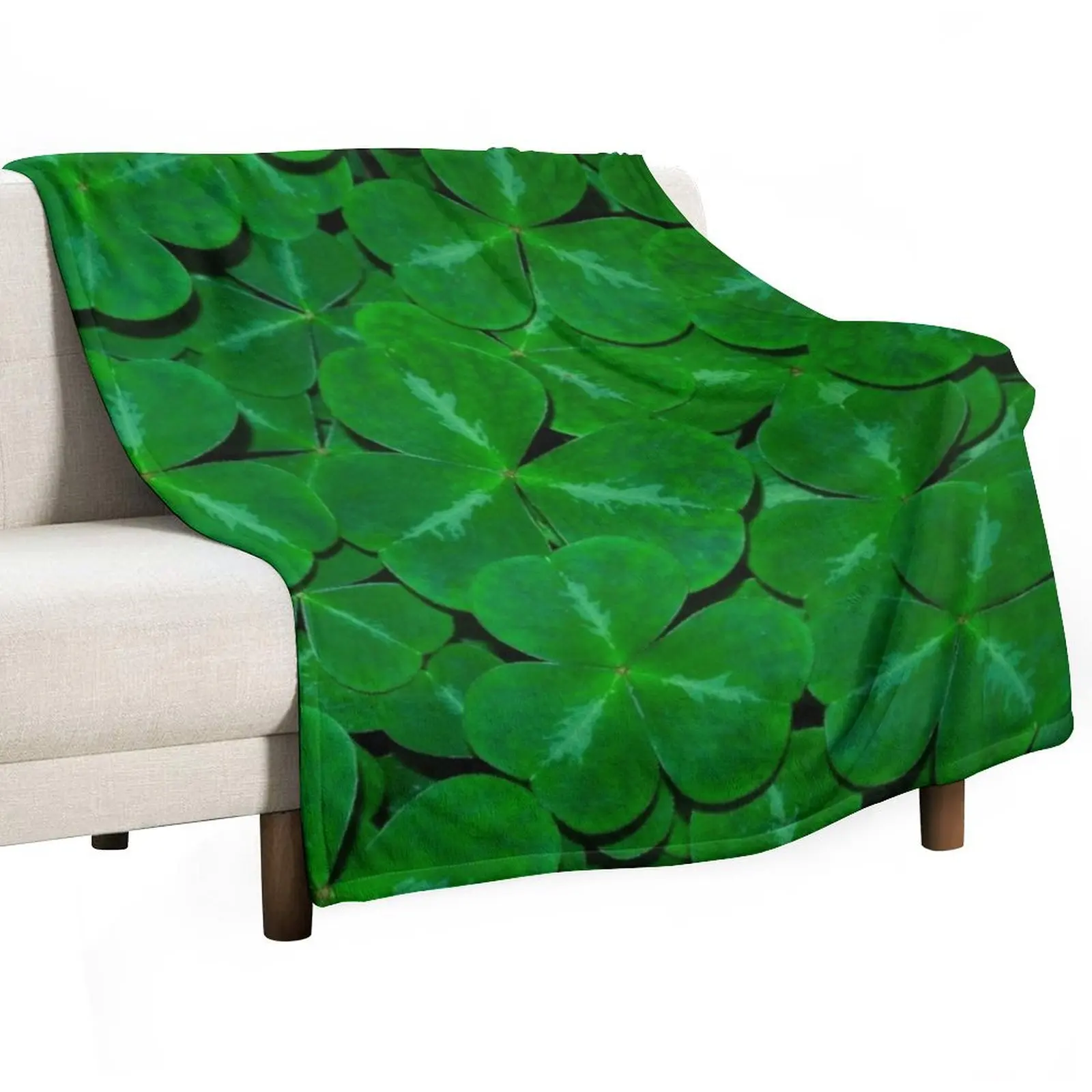 

Field of Shamrocks Throw Blanket Luxury St christmas gifts Sofas Blankets