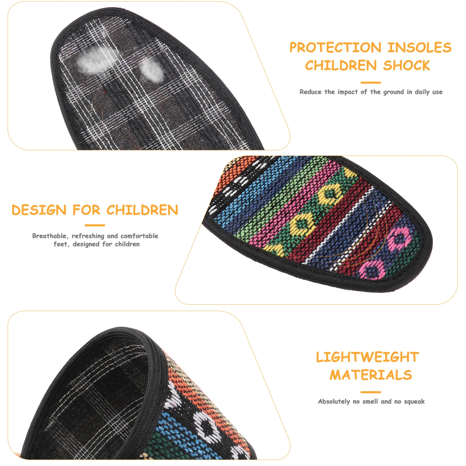 

3 Pairs Shoe Pads Bamboo Charcoal Linen Insole Inserts Deodorant Insoles Sweat Absorbing