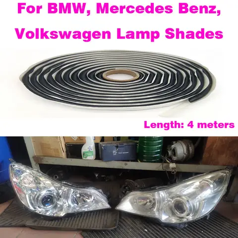 4M Headlamp Glue Black Butyl Rubber Glue Headlight Sealant Retrofit Reseal Hid Headlamps Taillight Shield Glue Waterproof Tapes