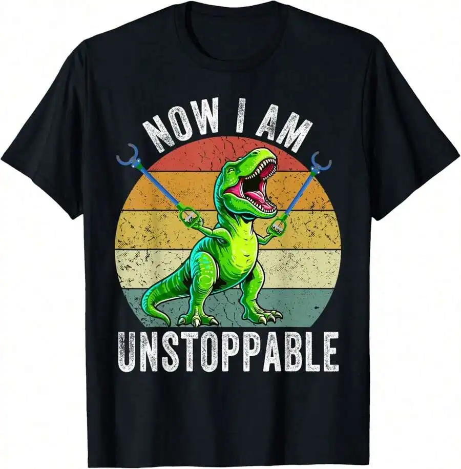 Funny Roaring T-Rex Dinosaur Meme Graphic Tees Men's T-Shirt, Comfortable All-Day Fit!