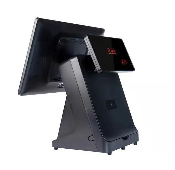 

680S 15.6Inch Touch Screen POS Terminal Cash Register Checkout Counter With Built-in 80mm Printer LED8-VFD-11.6-15.6