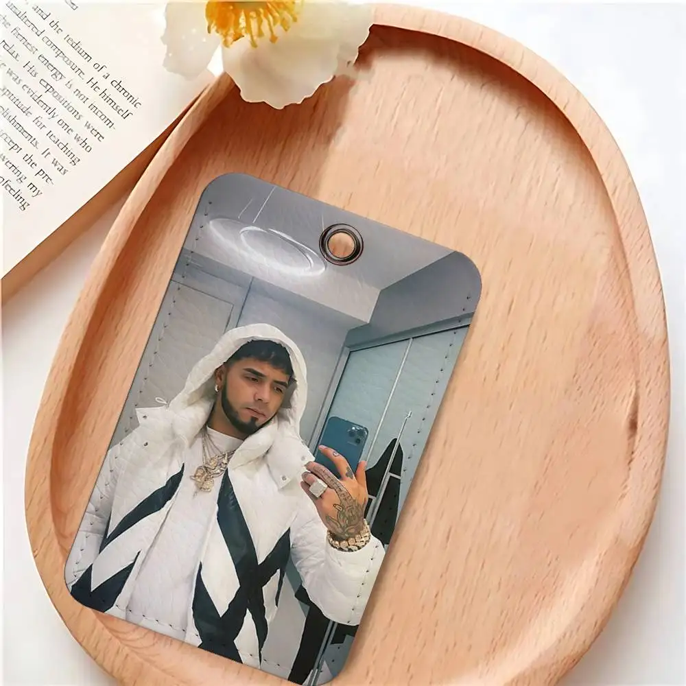 A-Anuel AA Rapper Classic Keychain Card Holders Keyring Bank Bus ID Credit Cards Key Ring Chains