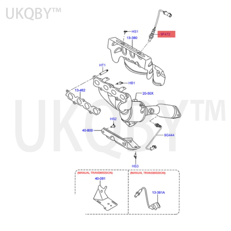 apply 13 Ca rn iv al 1.5 Front oxygen sensor AE819F472CA