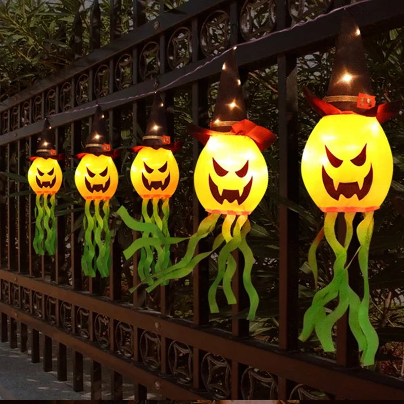 ABSF-Luzes de Halloween Cordas para Interior e Exterior, Decorações de Halloween, Home Party Decor, 5 LED