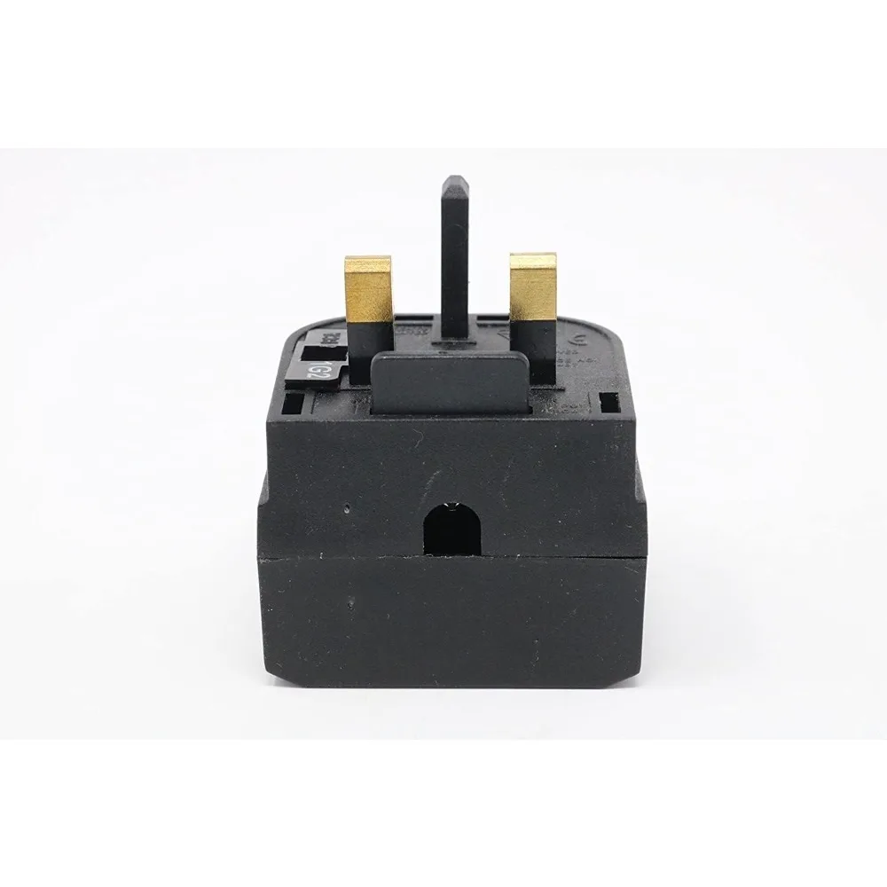 European To British Plug Adapter Fuse UK British Electrical Travel Adapter Converter Socket AC Power Cord Outlet