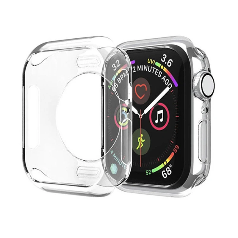 Clear Case For Apple Watch Series10 46mm 42mm 9 8 7 45mm 41mm No Screen Protector Full TPU Bumper Cover iWatch SE 6 5 4 44 40mm