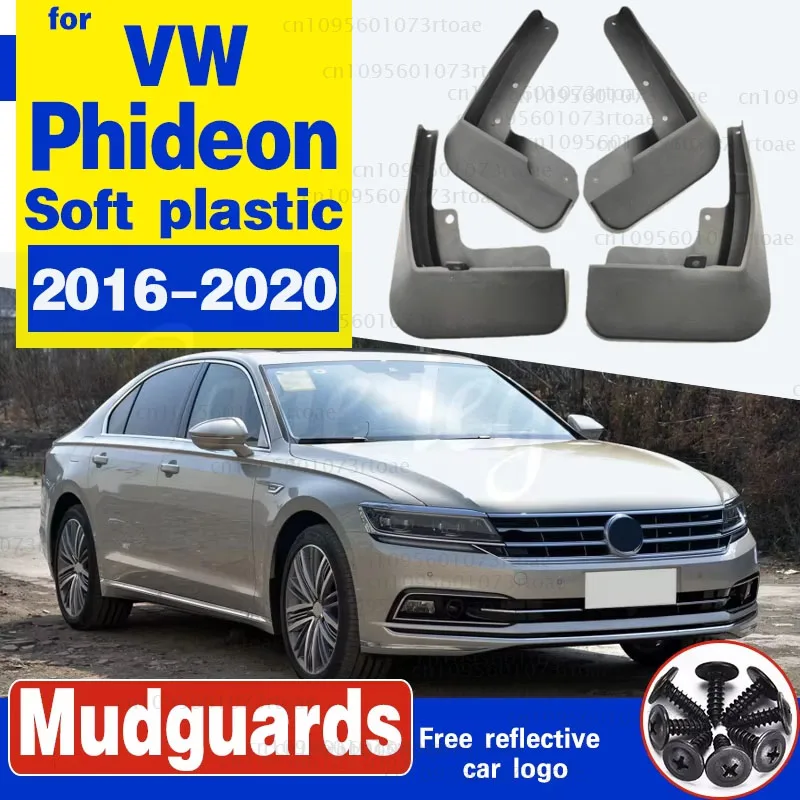 Guardabarros Delanteros y Traseros para Volkswagen VW Phideon 2016~2020, Protectores Contra Salpicaduras, Guardafangos de Plástico Suave, Accesorios