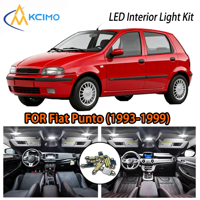 

KCIMO For Fiat Punto 1993-1999 Interior LED Lights, Vintage Classic Hatch Glow, 2 Options, Solid Quality, Bright Retro