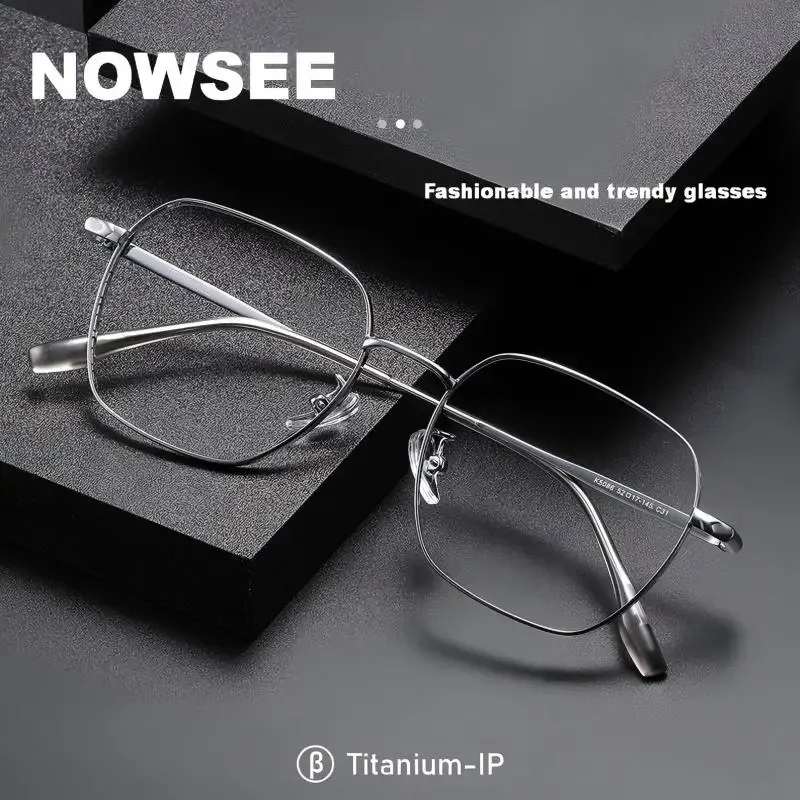 New Fashion Ultra Light Titanium Glasses Frame Man Women Optical Prescription Eyeglasses Vacuum IP Plating High Quality Eyewear