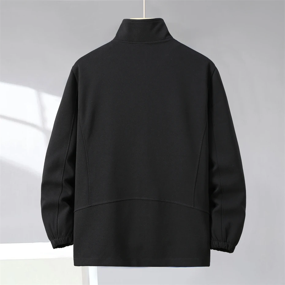 10XL 12XL Plus Size Jacket Coat Men Spring Autumn Solid Color Stand Collar Jacket Coat Fashion Casual Jackets Male Big Size 12XL