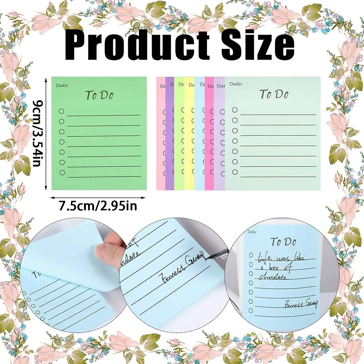 1Pc Creative Multicolor Sticky Notes, To Do List Memo, Message Notebook, Plan List For Outgoing Shopping, School Office Supplies