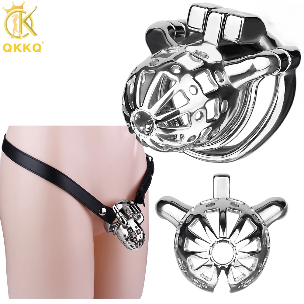 QKKQ PA ثقب أدوات الديك القضيب عبودية ديك أقفاص قفل حزام العفة الذكور BDSM لعبة الجنس لعبة المثيرة للرجال مثلي الجنس الوثن اللعب
