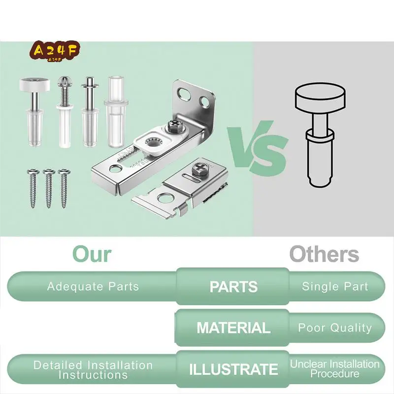 

A24F-Bi-Fold Door Hardware Repair Kit - Hardware Kit For 2.22Inch To 2.54Inch Track,Folding Pocket Door Replacement Accessories