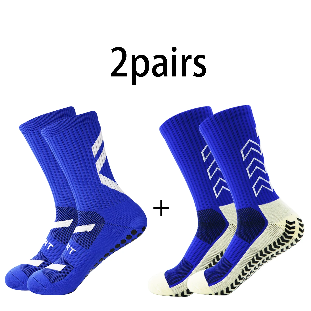 2 pairs of combination men\'s and women\'s soccer non-slip socks sports nylon sweat wicking mountaineering socks