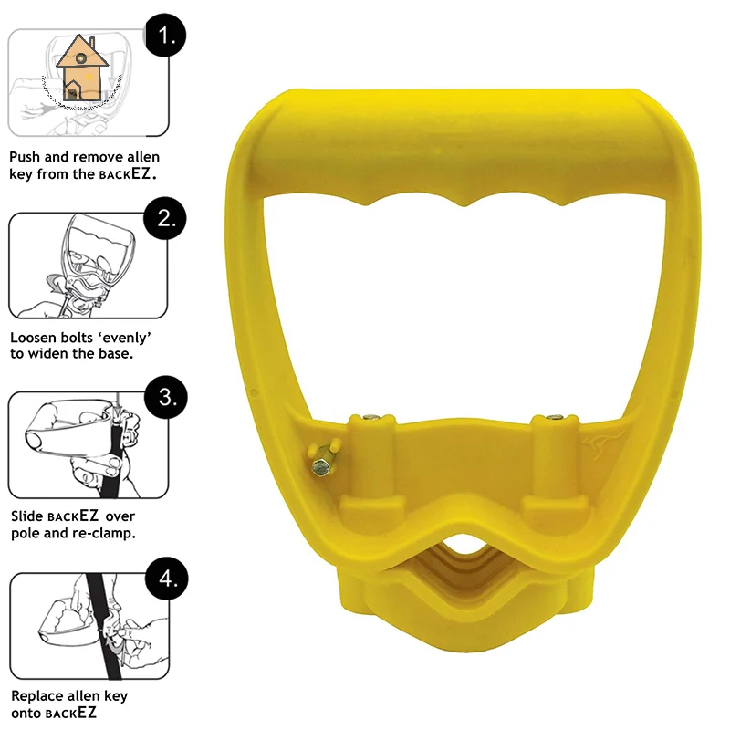 

Лопата или грабли. Экономия труда. Лопата с ручкой. Работает с садовыми лопатами. Грабли. Эргономичная замена ручки D-образной ручки.