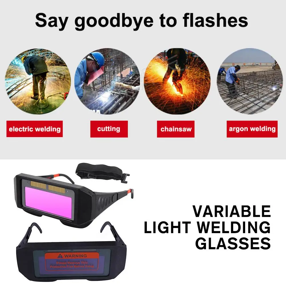 Gafas de soldadura con atenuación automática, cambio de luz, oscurecimiento automático, gafas antiojos para máscaras de soldadura, accesorios para