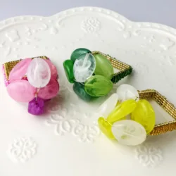 Free Shipping Acrylic Stone Napkin Ring Wedding Holiday Decoration , Wholesale Napkin Holder 12 Pcs