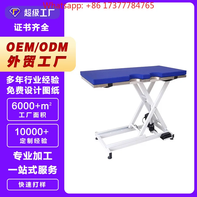 Pet grooming table B-ultrasound inspection  with mat Stainless steel countertop Easy to clean Electric lift bed