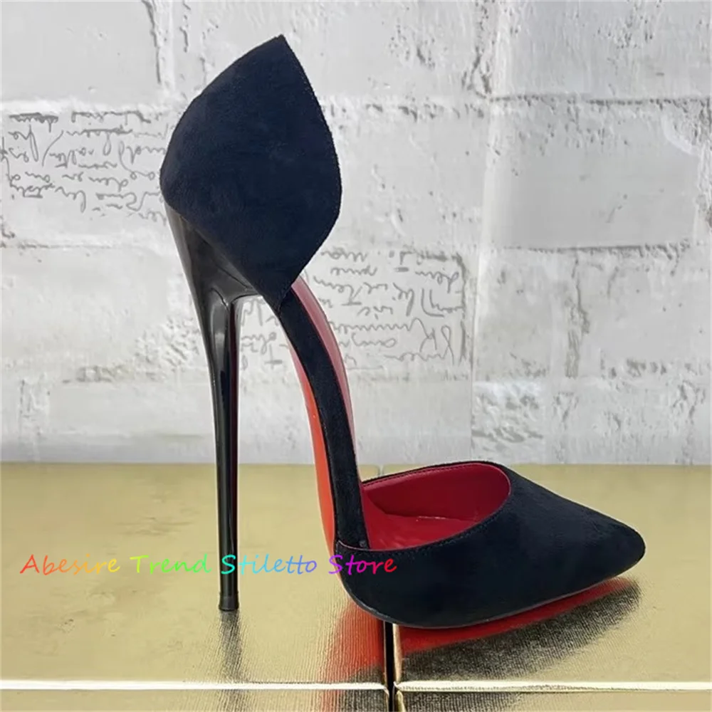 

Женские замшевые туфли на высоком каблуке из флока 16 см, пикантные туфли на шпильке с острым носком, однотонные мужские туфли без шнуровки 14 см, кровать для косплея