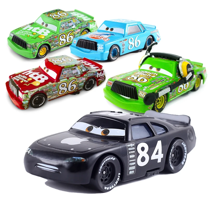 Cars Disney Pixar No.84 Black Apple Lightning McQueen Chick Hicks Mater 1:55 Diecast Metal Alloy Boys Cars Toys Birthday Gift