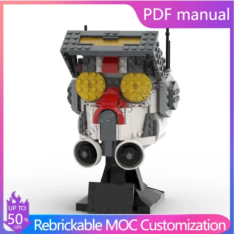 

Moc 553 шт., звездная битва, плохая партия, технические шлемы, модель, строительные блоки, кирпичи, сделай сам, образовательная сборка, игрушки для детей, подарки