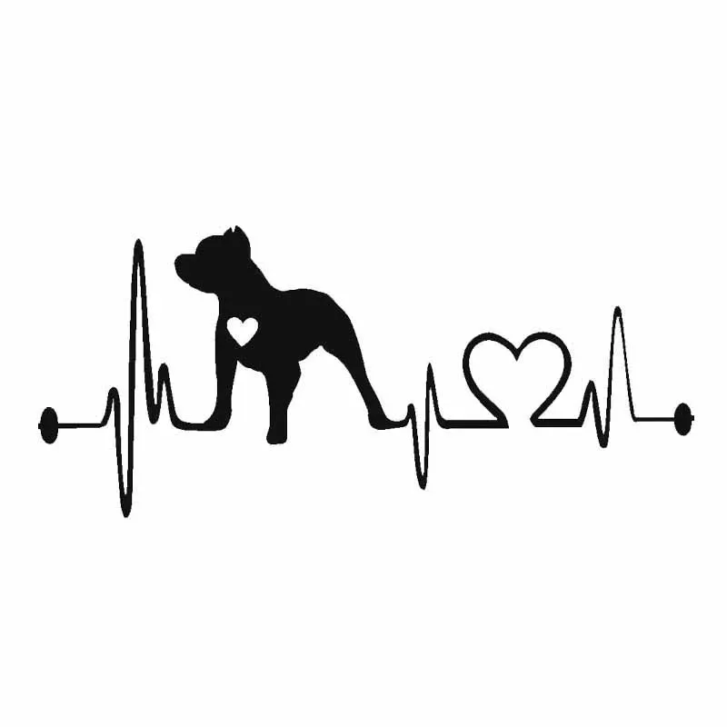 

Автомобильная наклейка 3D Pitbull Heartbeat Lifeline мультяшная наклейка на автомобиль виниловые наклейки и наклейки забавный Стайлинг автомобиля 19 см * 8,5 см ПВХ