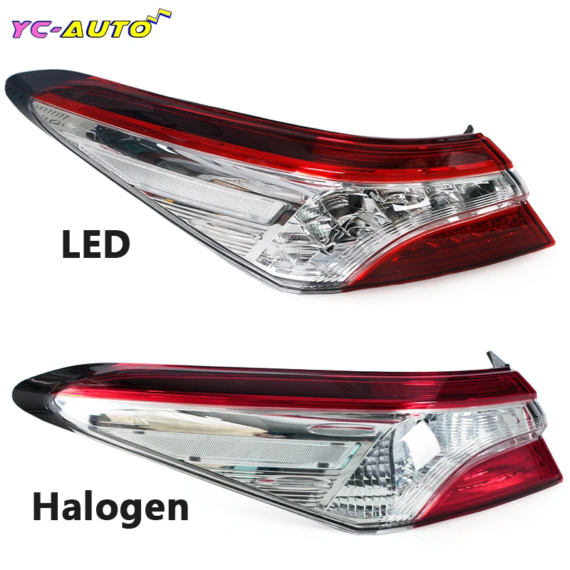 For Toyota Camry 2018 2019 2020 Car LED Taillight Assembly Turn Siganl Warning Brake White Grey Outside Tail Light Accessories