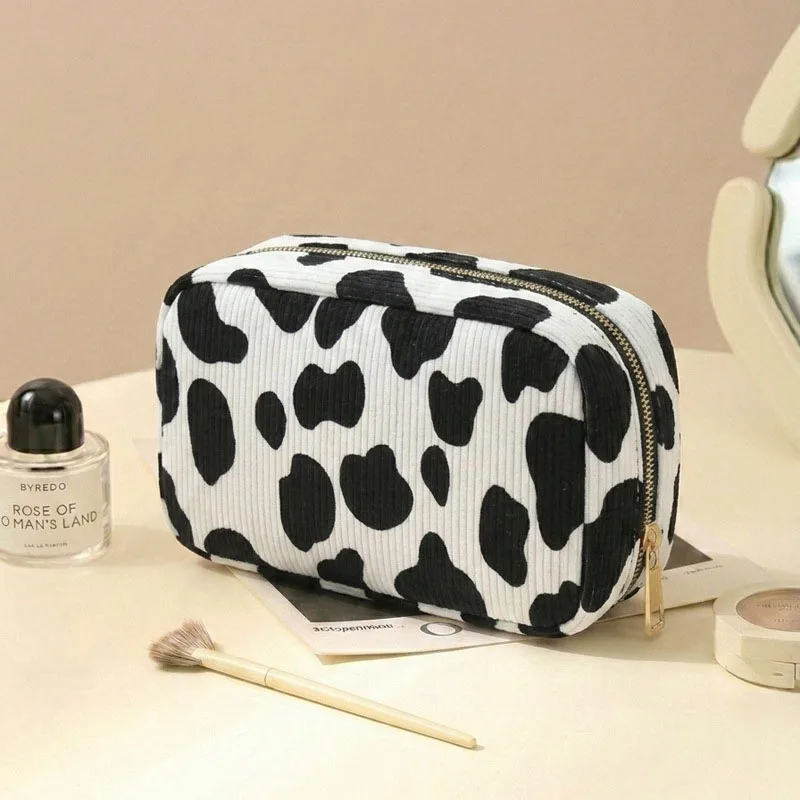 Women Zipper Cosmetic Bag Cute Print Travel Makeup Storage Pouch Toiletry Organizer