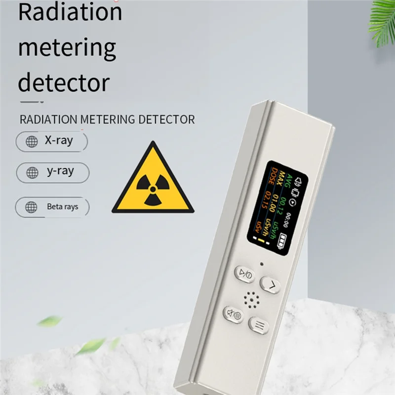 Solid Nuclear Radiation Detector Geiger Counter Sewage Discharge Monitoring Personal Radiation Dose Alarm Instrument Black Repla