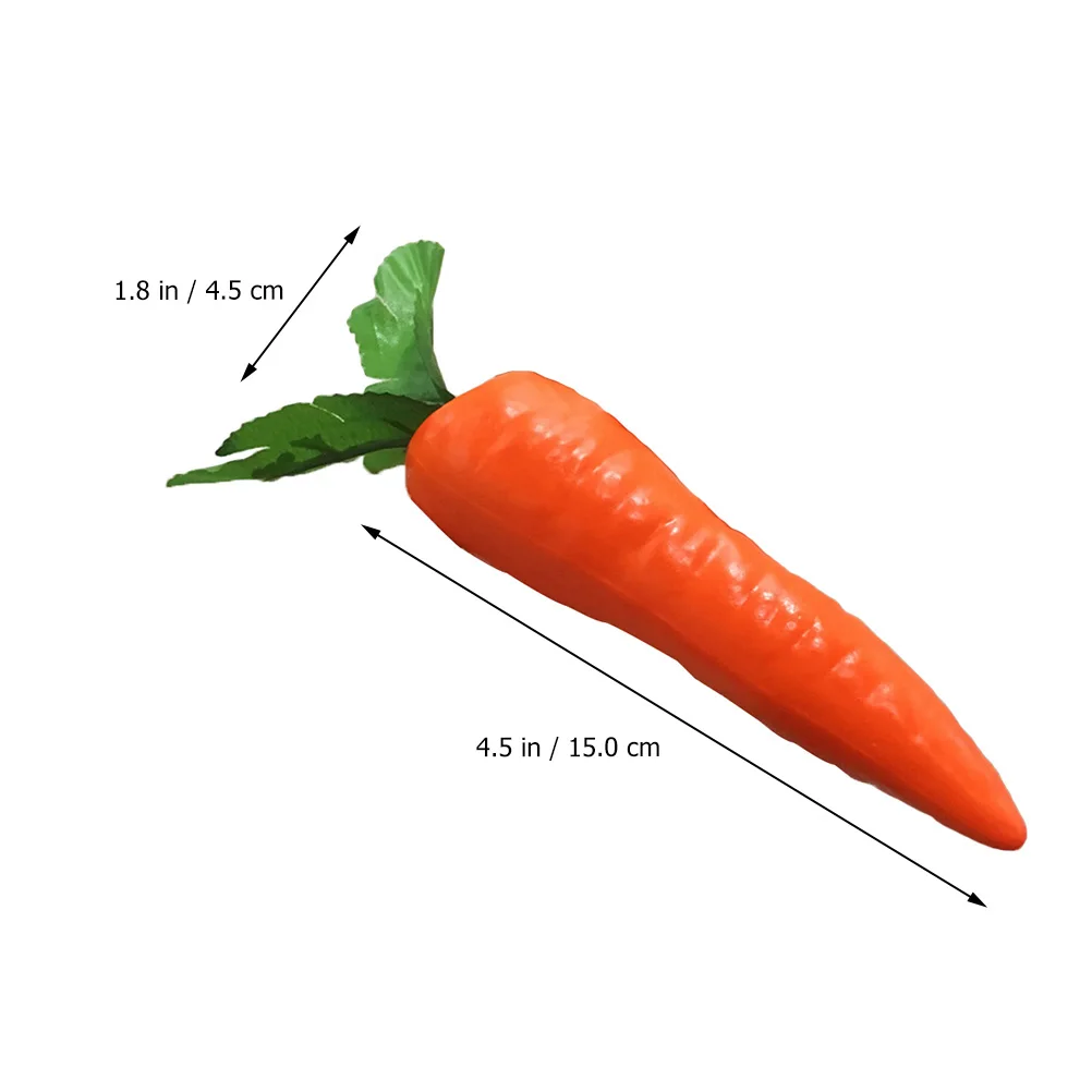 4pcs Simulation Carrot Ornament Artificial Vegetable Props Carrot Props Fake Carrot Model For Party Festival Easter Photo Prop