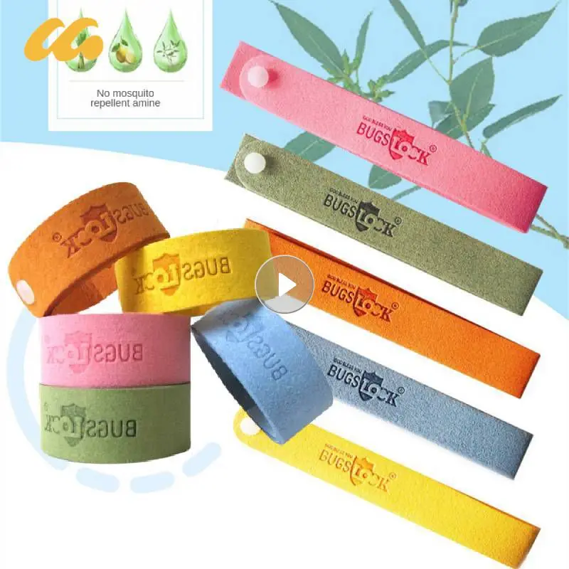Bugslock pulsera de aceite esencial de plantas para adultos y niños, fragancia antimosquitos, parche para manos y pies, repelente de mosquitos