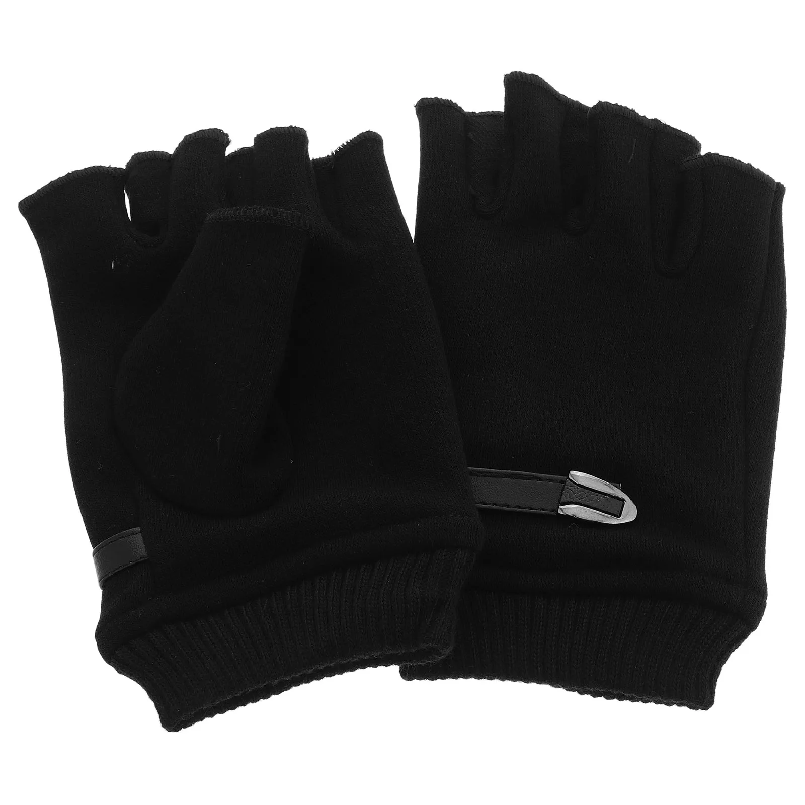 

Fleece Half Finger Gloves Without Fingertips Women Fingerless Winter for Liners Hand Warmer Driving Keep Work Mittens